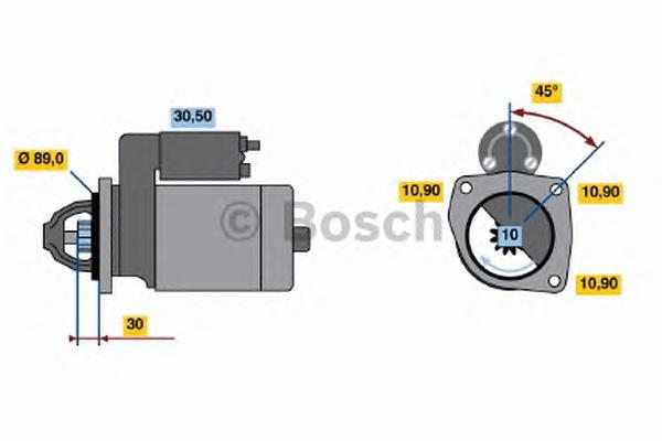 Motor de arranque 0001230020 Bosch