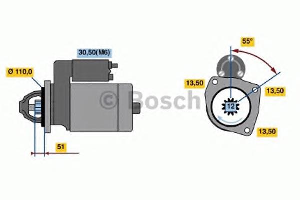 Motor de arranque 0001241019 Bosch