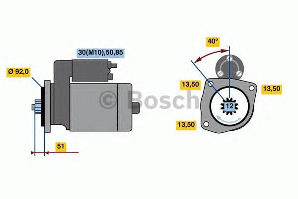 Motor de arranque 0001241021 Bosch