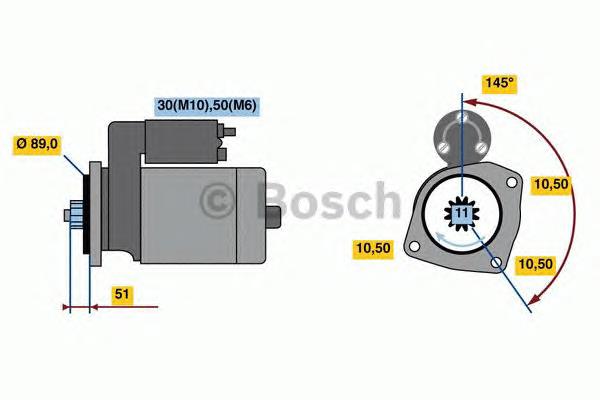 Motor de arranque 0001261016 Bosch
