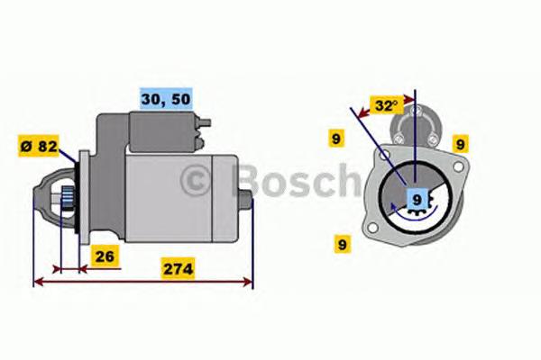 Motor de arranque 0001218164 Bosch