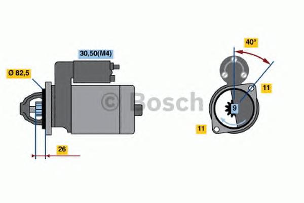 Motor de arranque 0001223021 Bosch