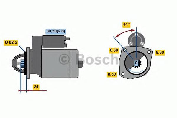 Motor de arranque 0001223104 Bosch