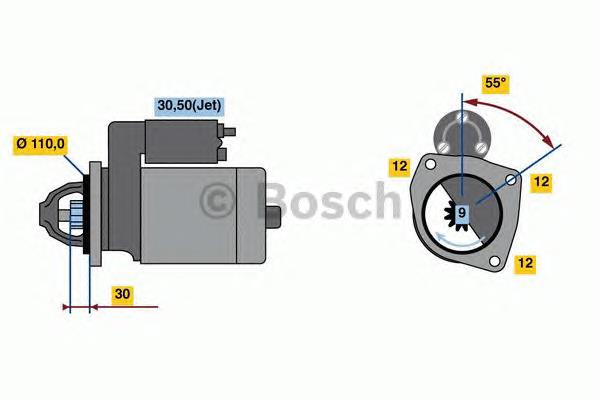 Motor de arranque 0001218822 Bosch