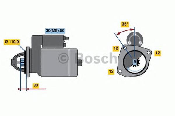 Motor de arranque 0001218703 Bosch