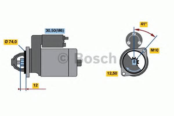 0001107431 Bosch motor de arranque