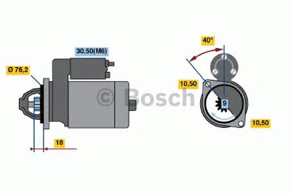 Motor de arranque 0001107430 Bosch