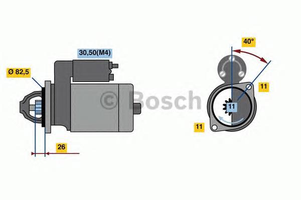 0001109370 Bosch motor de arranque