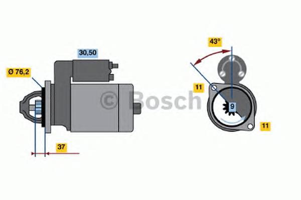 Motor de arranque 0001108203 Bosch