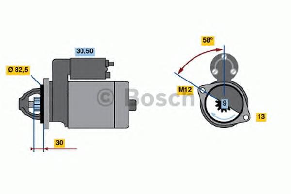 Motor de arranque 0001108220 Bosch