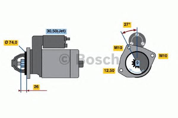 Motor de arranque 0001108228 Bosch