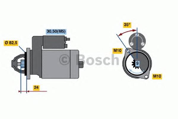 Motor de arranque 0001109063 Bosch