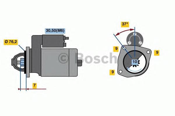 Motor de arranque 0001108456 Bosch