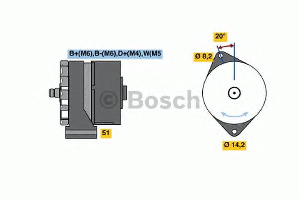 6033GB3014 Bosch alternador