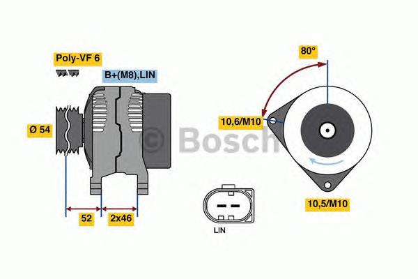 0986081400 Bosch Alternador de coche