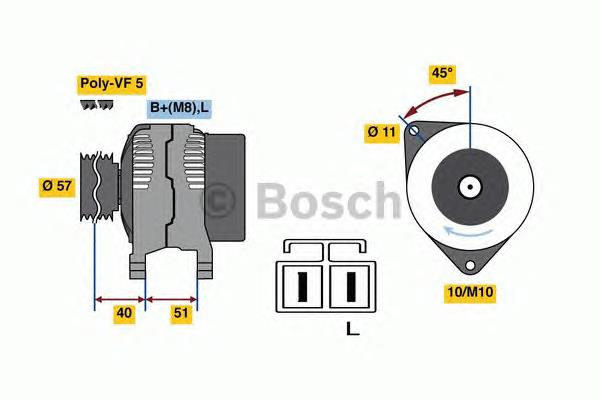 0 986 081 060 Bosch alternador