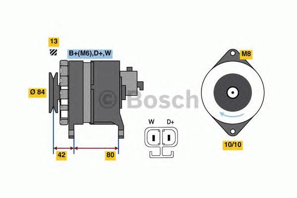 Alternador 0986081240 Bosch