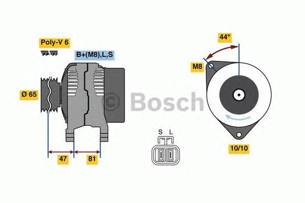 Alternador 0986081250 Bosch