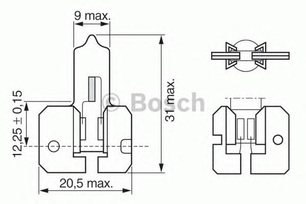 Bombilla halógena 1987302422 Bosch