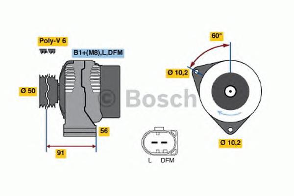 0986047550 Bosch Alternador de coche