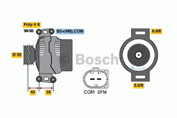 0 986 047 150 Bosch alternador