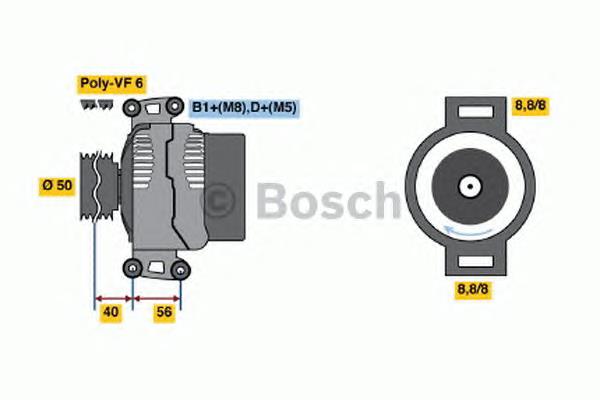 Alternador 0986046610 Bosch