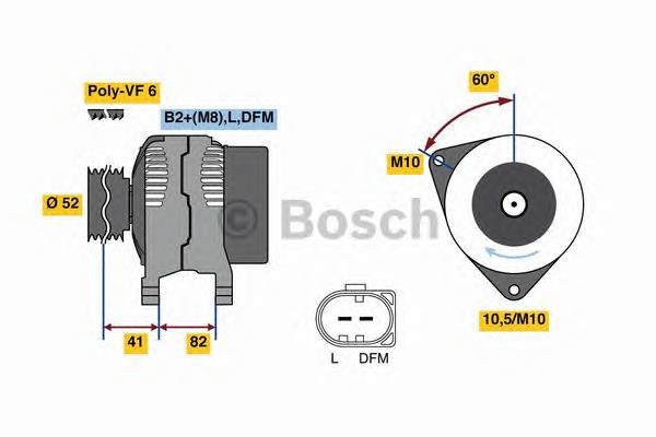 Alternador 0986047140 Bosch