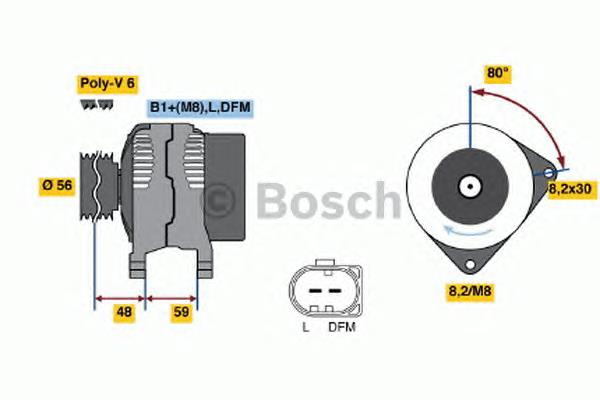 0986048160 Bosch alternador