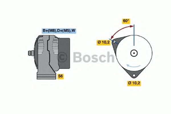 0 986 046 000 Bosch alternador