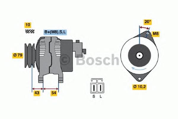 Alternador 0986045561 Bosch