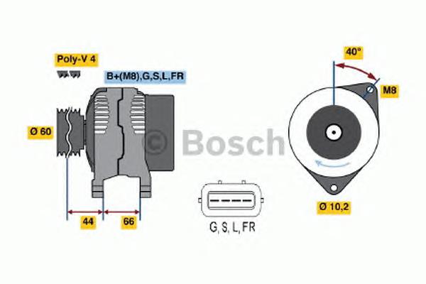 Alternador 0986045581 Bosch