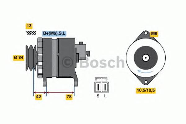 Alternador 0986046421 Bosch