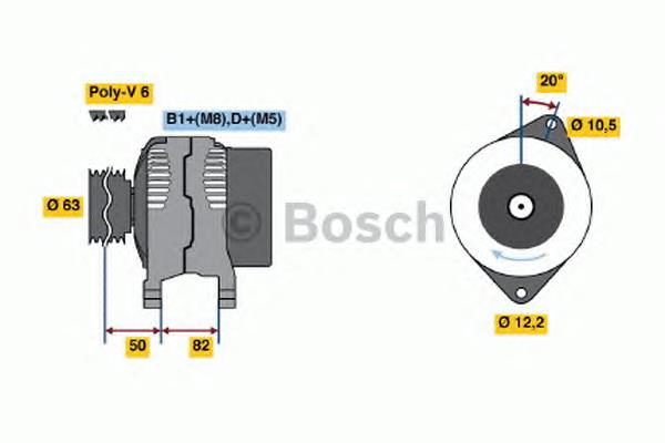 Alternador 0986046480 Bosch