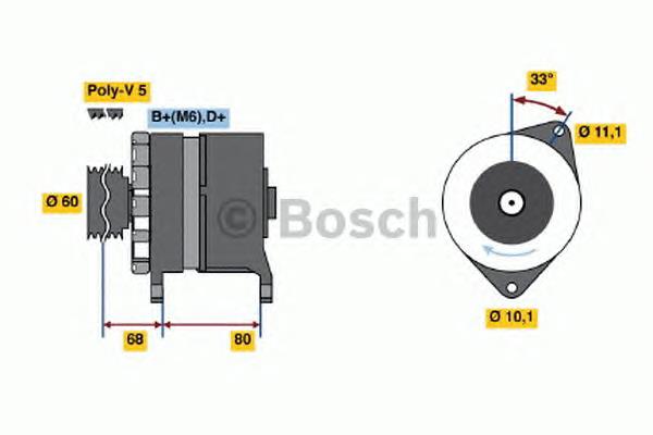 Alternador 0986046450 Bosch