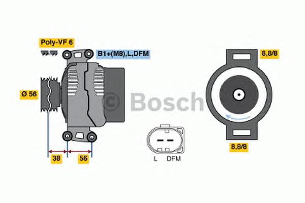 0 986 046 160 Bosch alternador