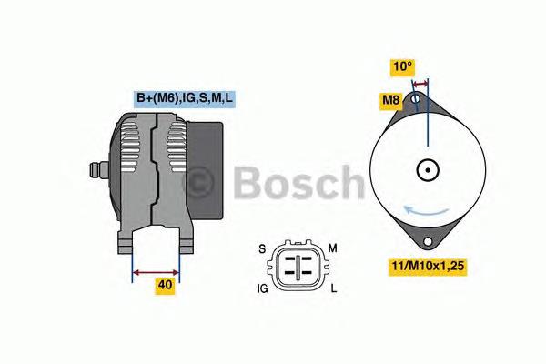 0986080470 Bosch alternador