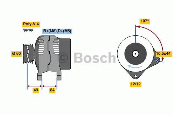 0986080550 Bosch alternador