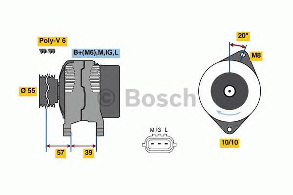 0986080590 Bosch alternador