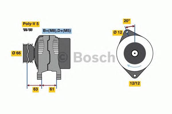 0986080280 Bosch alternador