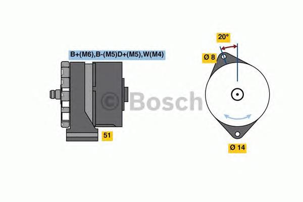0986080180 Bosch alternador