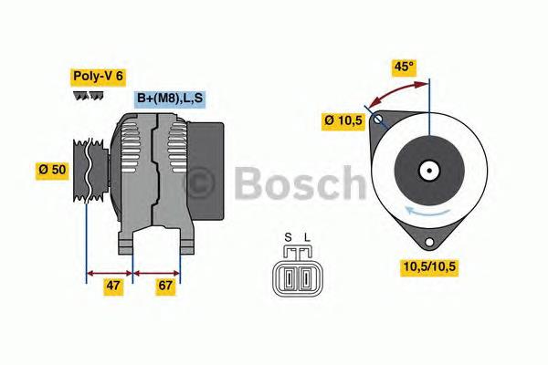 0986080210 Bosch alternador