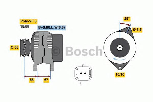 0986080870 Bosch alternador