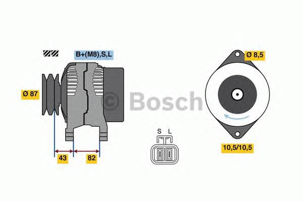 Alternador 0986080860 Bosch