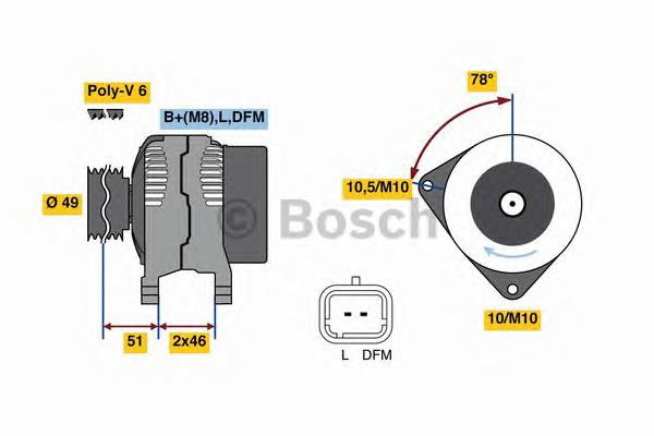 0986081020 Bosch alternador