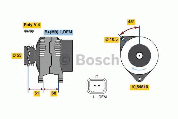 0986080680 Bosch alternador