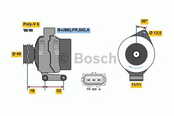 0986080700 Bosch alternador