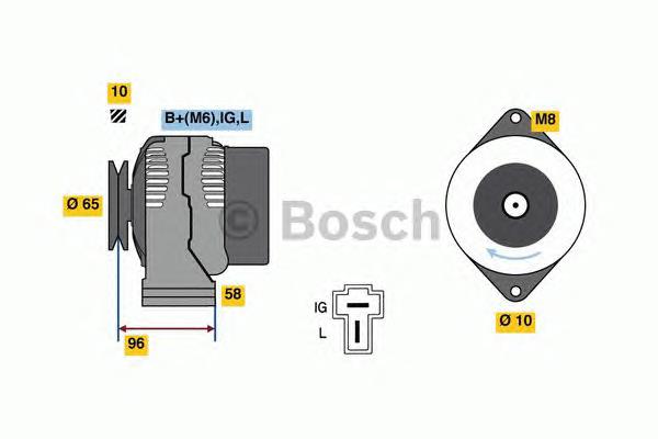 Alternador 0986080620 Bosch