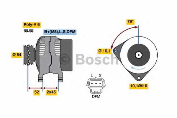 Alternador 0986049161 Bosch