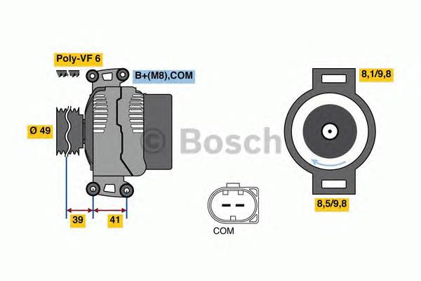 Alternador 0986048820 Bosch