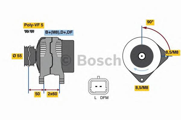 0986080140 Bosch alternador